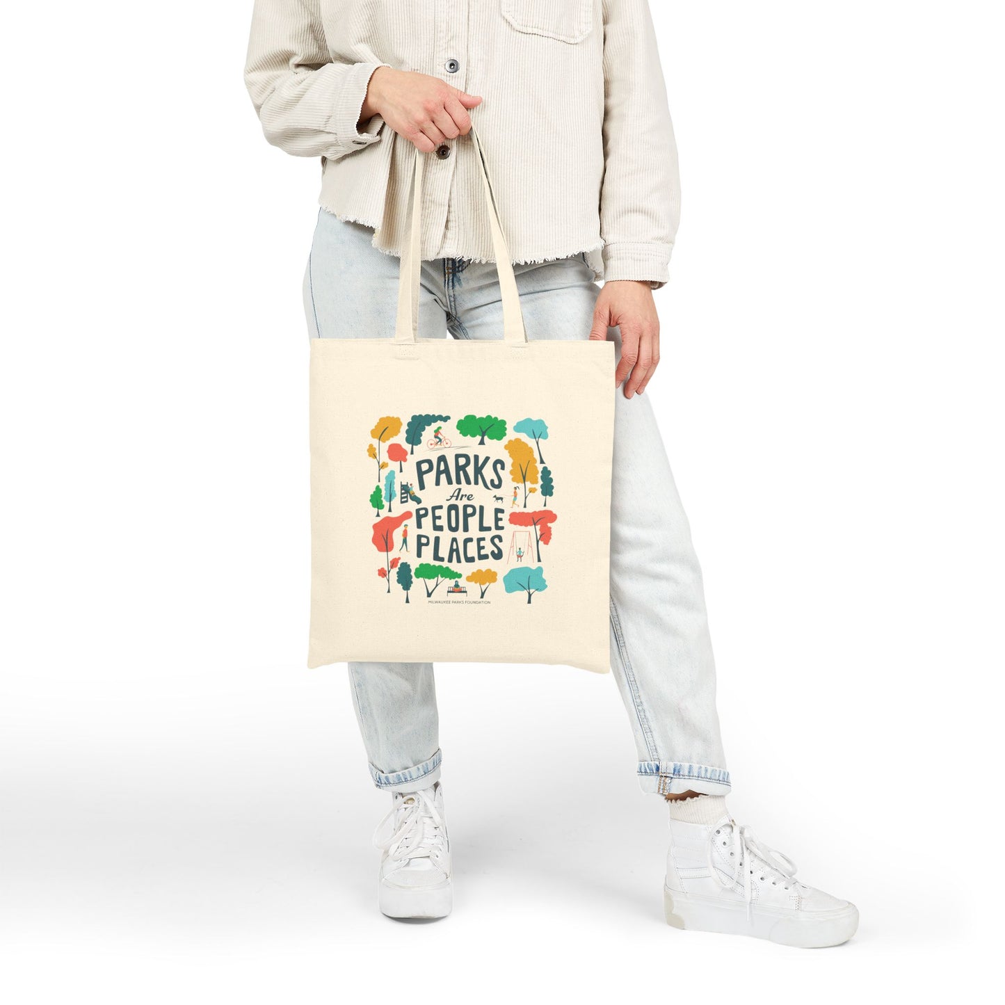 Parks Are People Tote Bag - Eco-Friendly Cotton Canvas Carryall