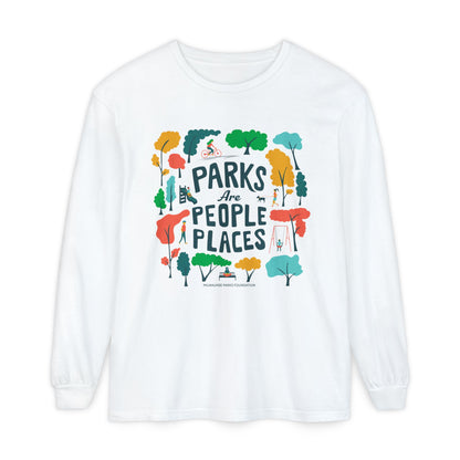 Parks Are People Long Sleeve T-Shirt - Unisex Garment-Dyed Tee for Nature Lovers