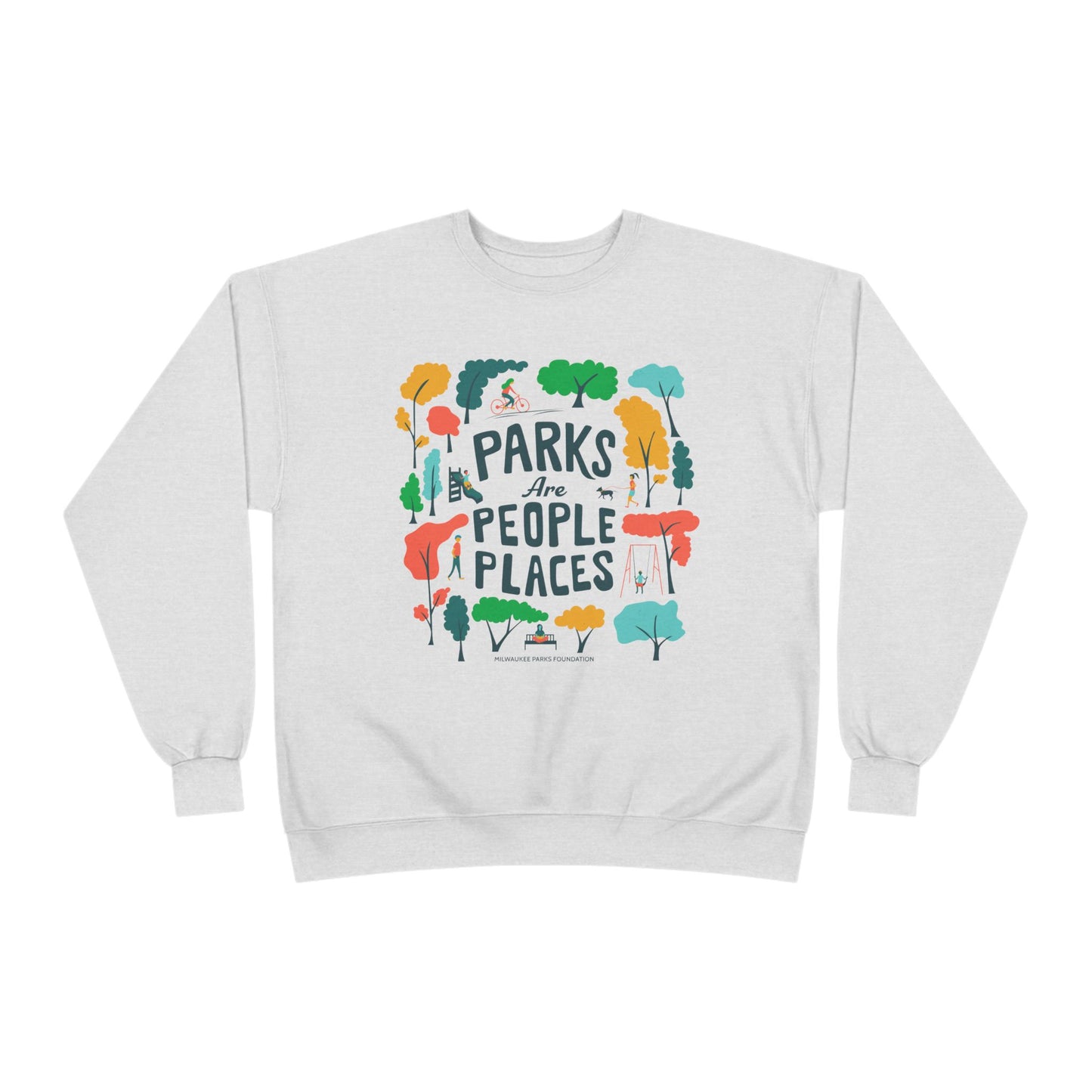 Eco-Friendly Crewneck Sweatshirt - "Parks Are People Places"