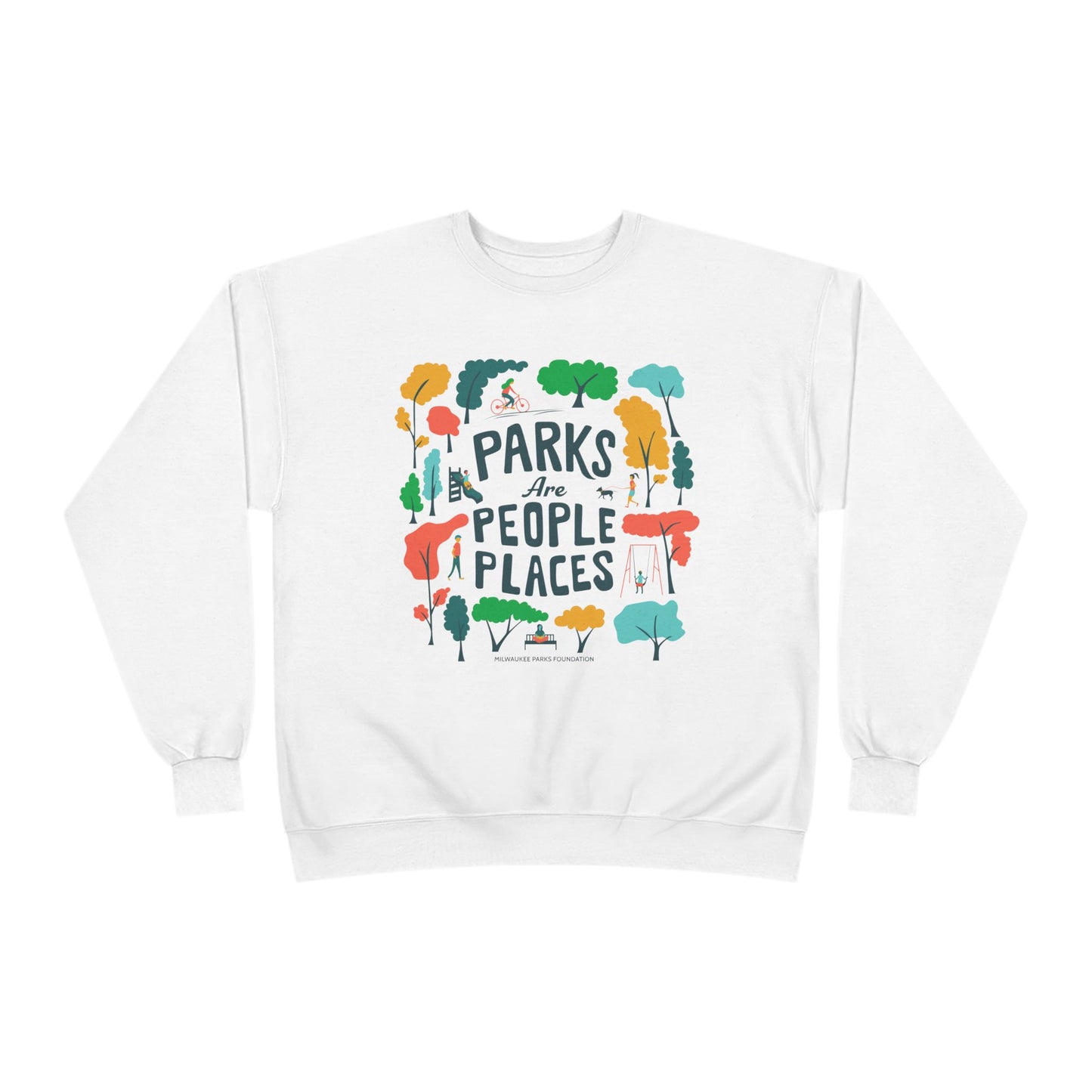 Eco-Friendly Crewneck Sweatshirt - "Parks Are People Places"