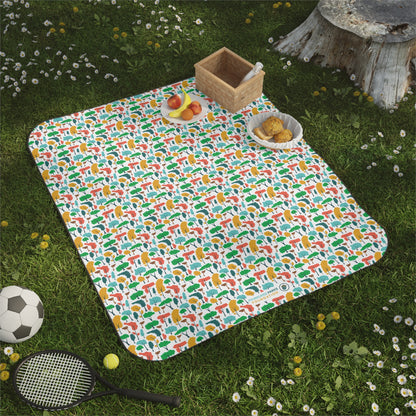 Outdoor Picnic Blanket - Colorful Nature Pattern
