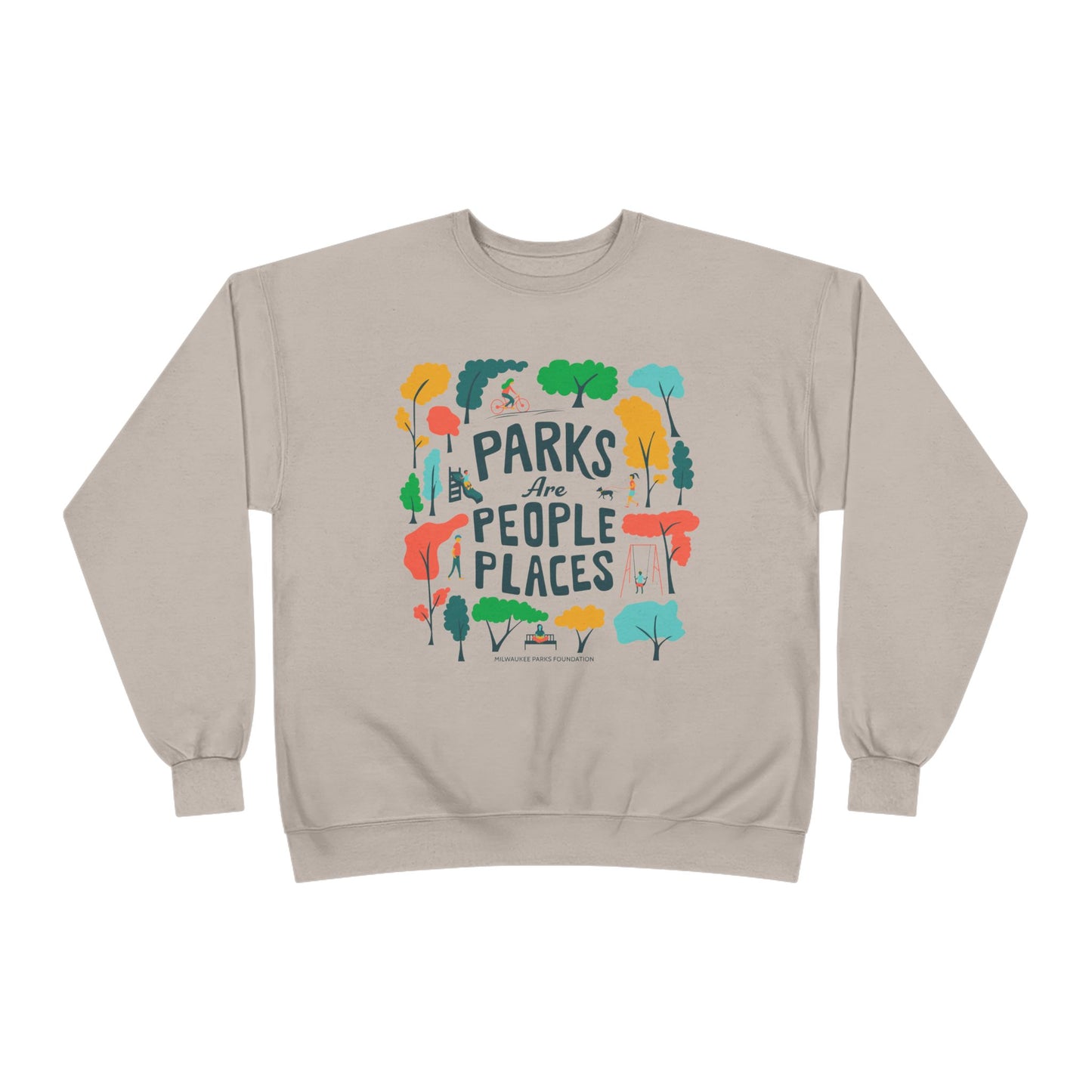 Eco-Friendly Crewneck Sweatshirt - "Parks Are People Places"