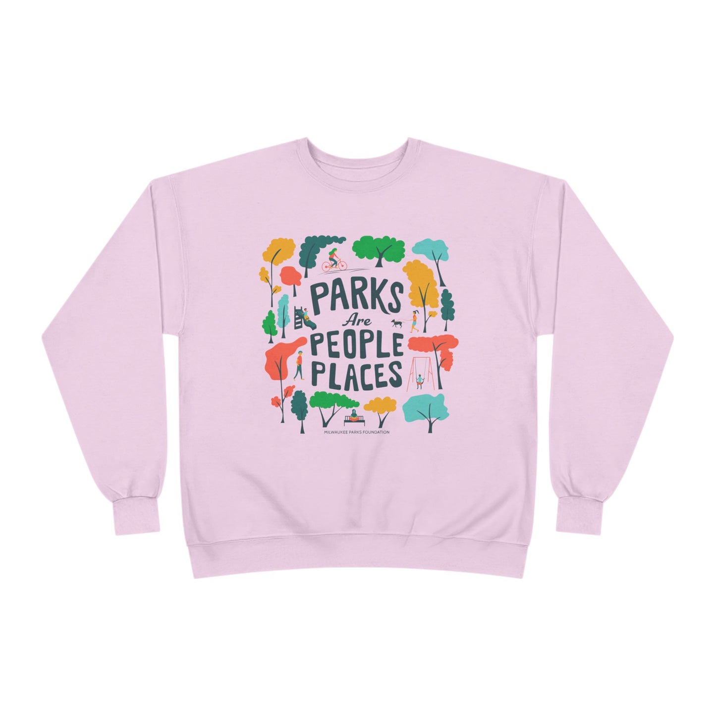 Eco-Friendly Crewneck Sweatshirt - "Parks Are People Places"